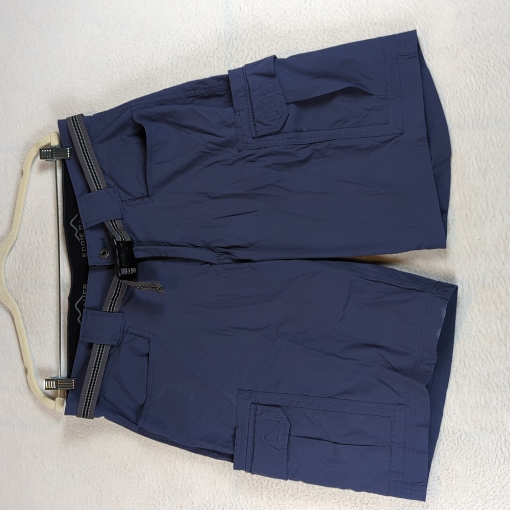 Eddie Bauer Men's Blue Outdoor Water Resistant Cargo Shorts Waist 34